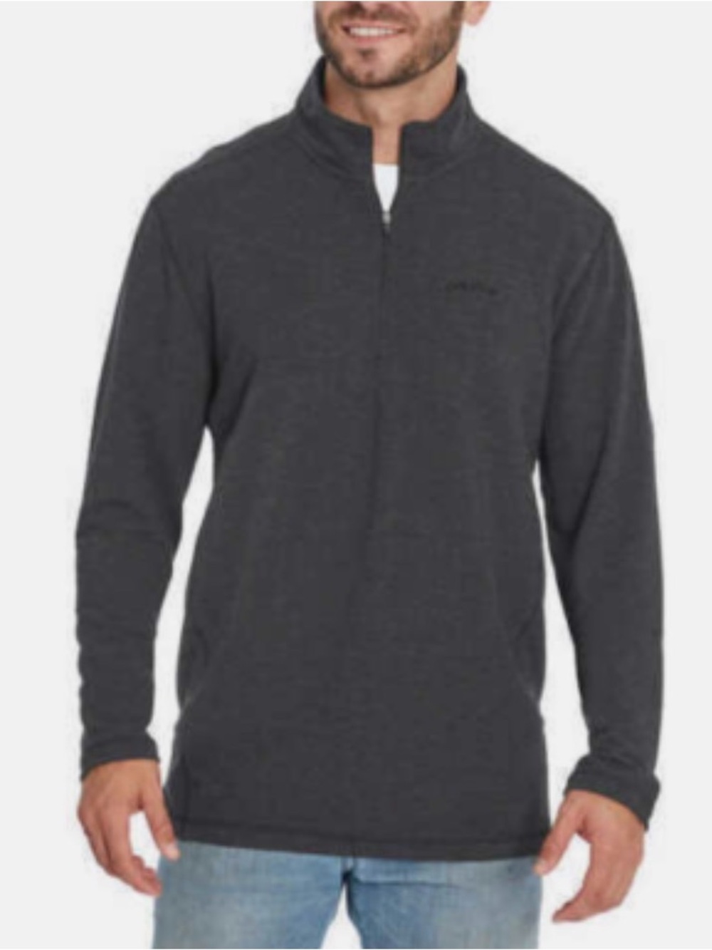 ORVIS MEN'S FRENCH TERRY 1/4 ZIP PULL OVER SWEATER